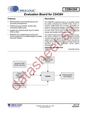 CDB4384 datasheet  